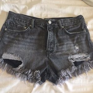 Free People sulphor black shorts